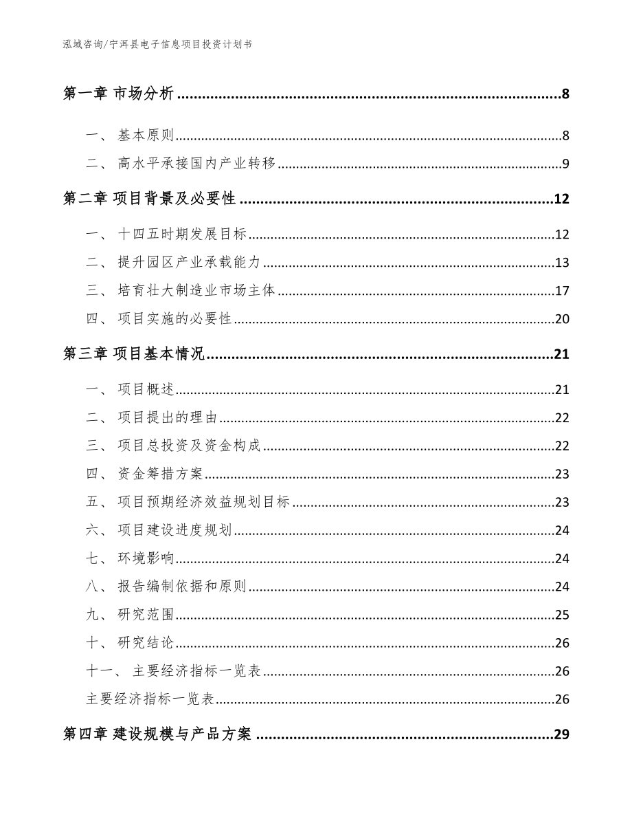 宁洱县电子信息项目投资计划书_第2页