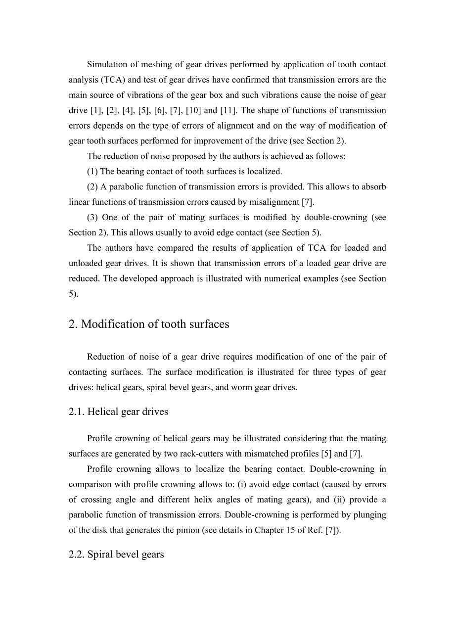 外文翻译--对降低齿轮传动装载和卸载时因误差引起的噪音的研究_第2页