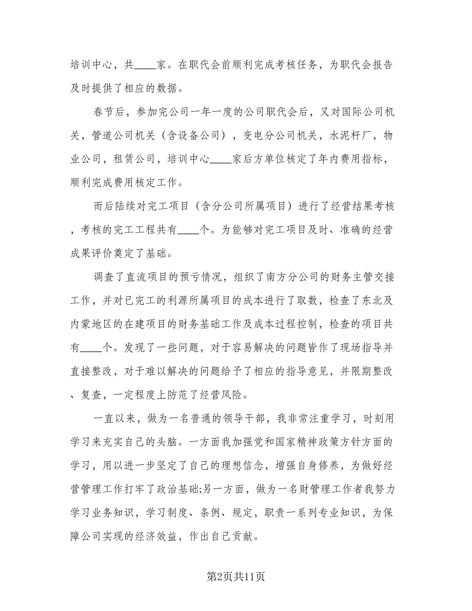 财务主管的年终总结模板（3篇）.doc_第2页