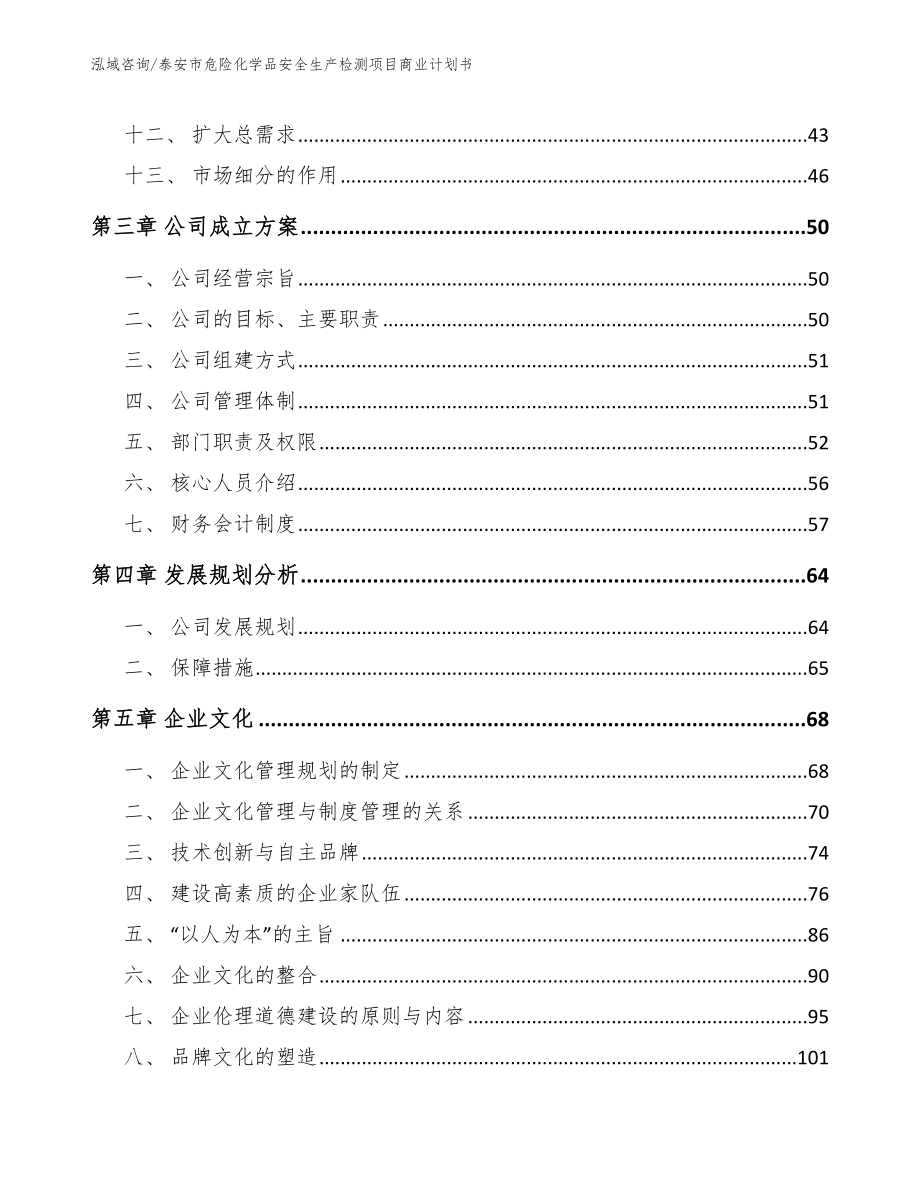 泰安市危险化学品安全生产检测项目商业计划书_第3页