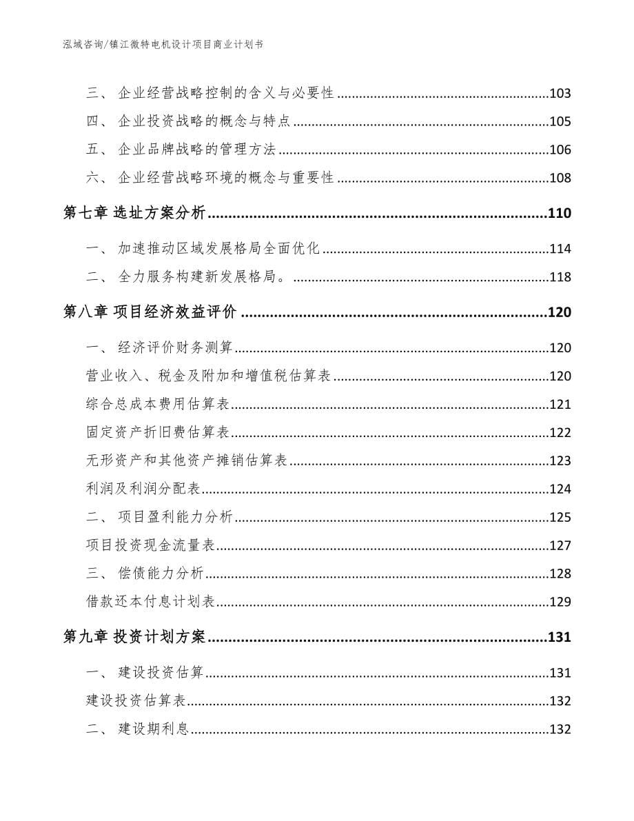 镇江微特电机设计项目商业计划书_模板范文_第5页