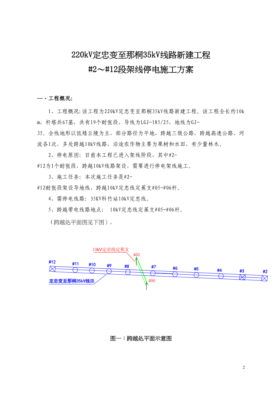 (施工方案)22kV定忠变至那桐35kV线路新建工程#2～#2段架线停电跨越施工方案（天选打工人）.docx_第3页