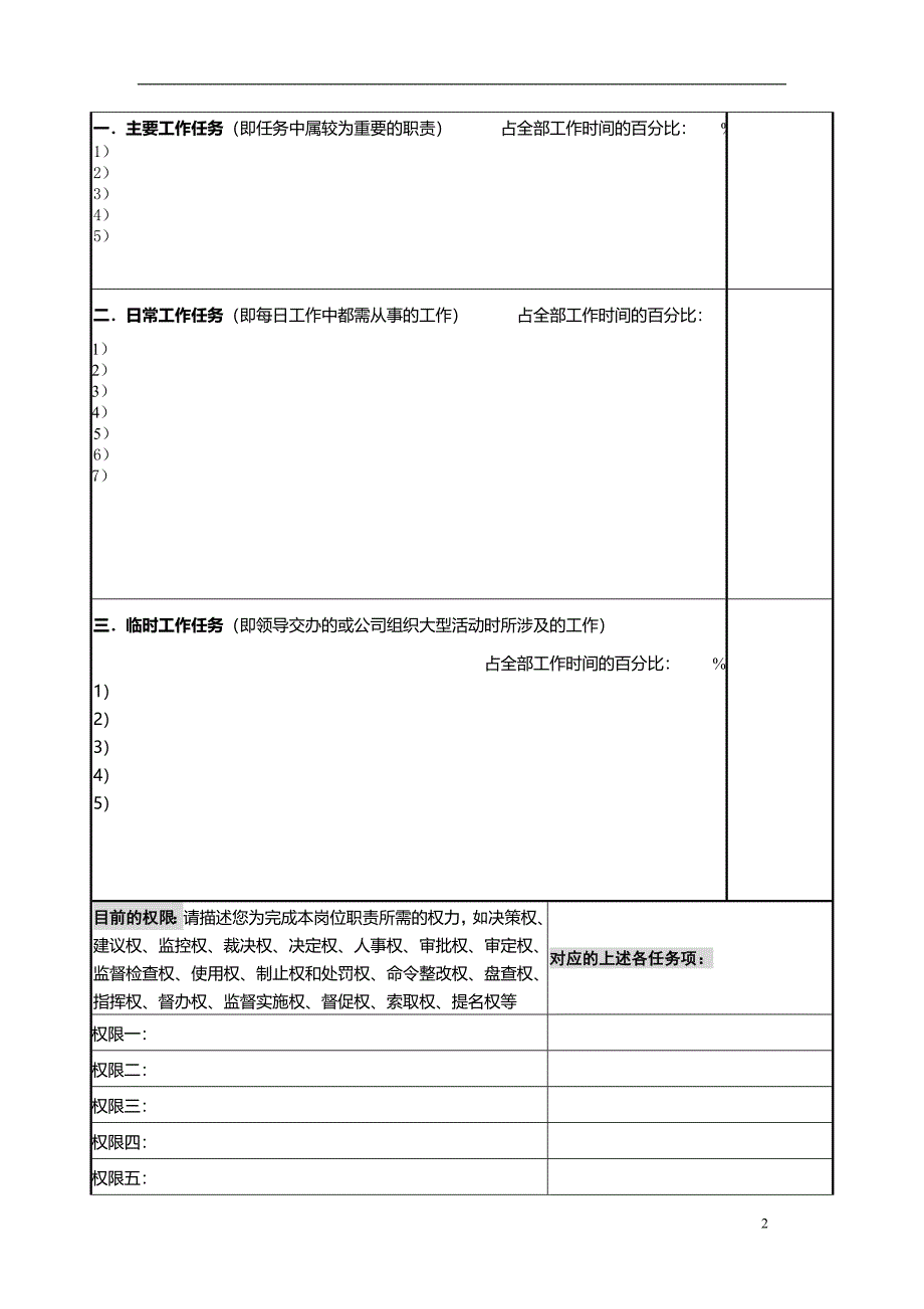 职位分析调查表_第2页