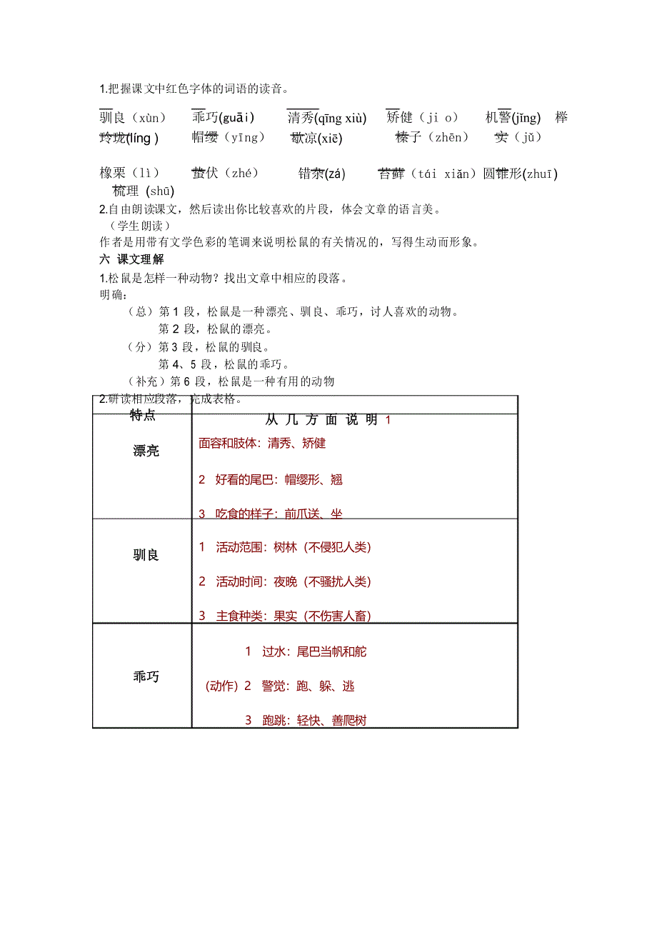 《松鼠》教学案设计_第2页