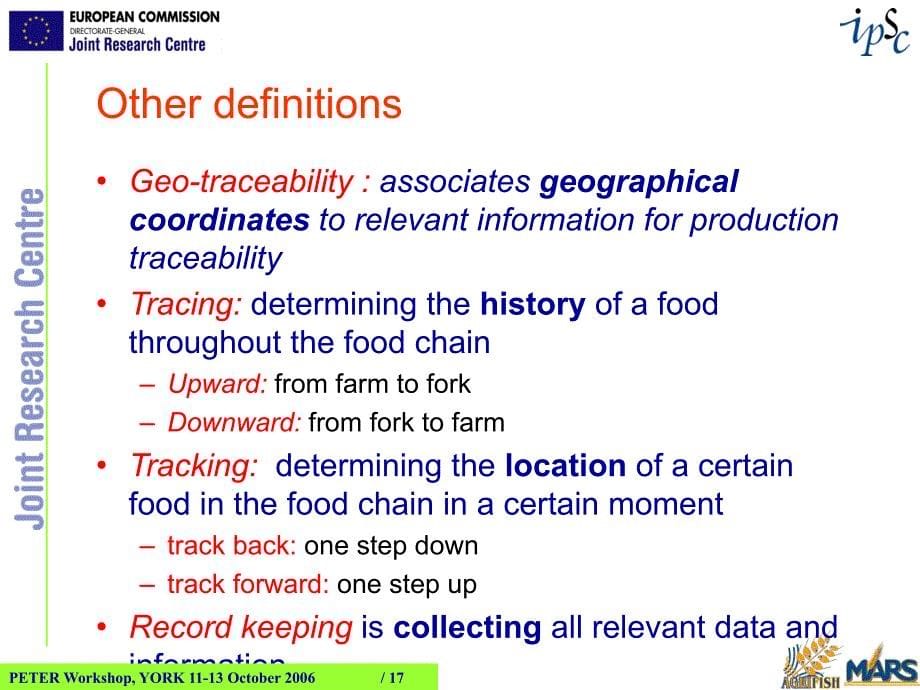 欧盟关于可追溯性Traceability方面的讲座PPT04ppjrcflt_第5页