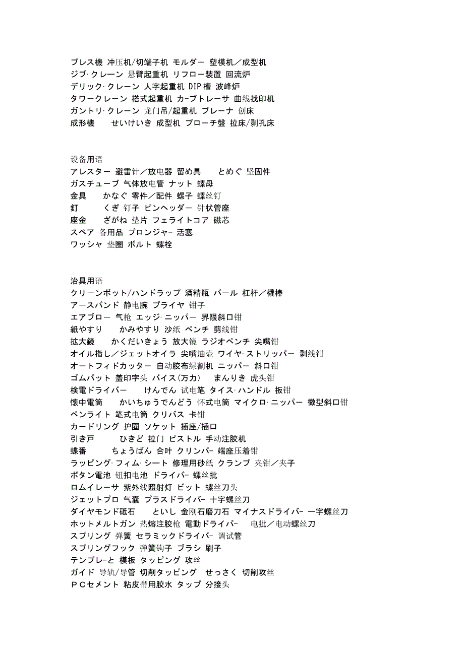 技术设备日语用语_第2页