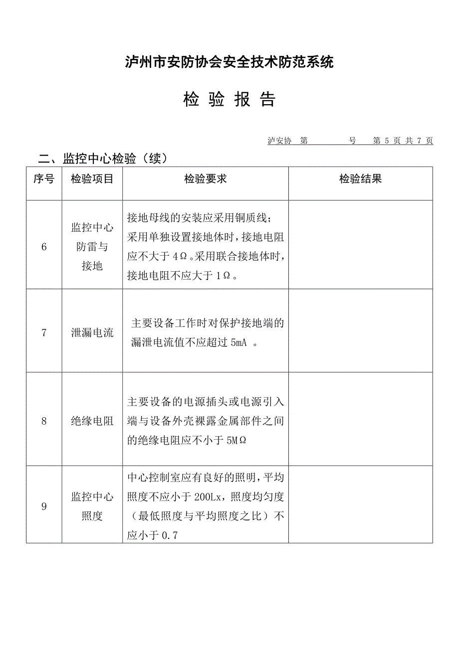 视频安防监控系统检验报告样表_第5页