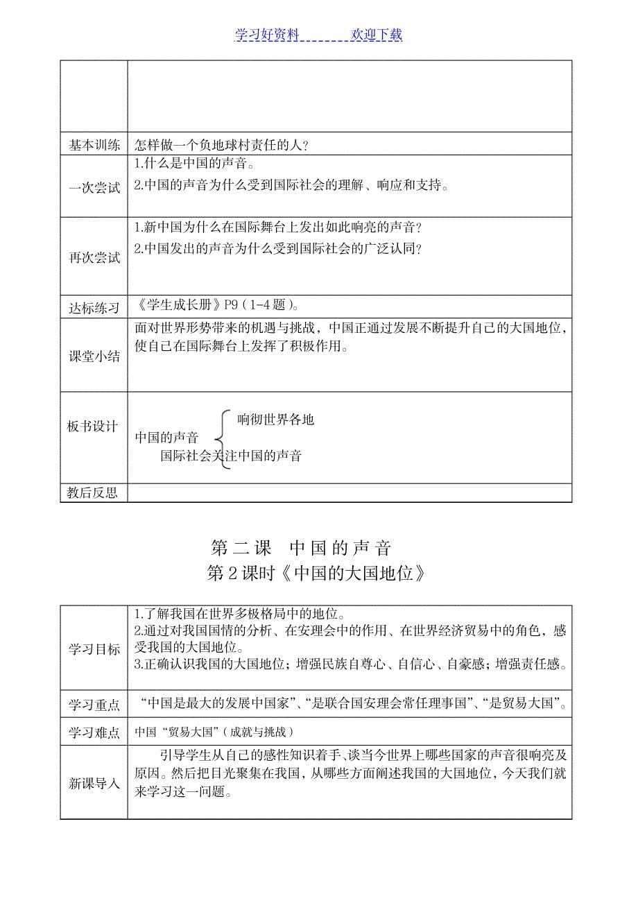 2023年人民版九年级思想品德精品讲义1_第5页