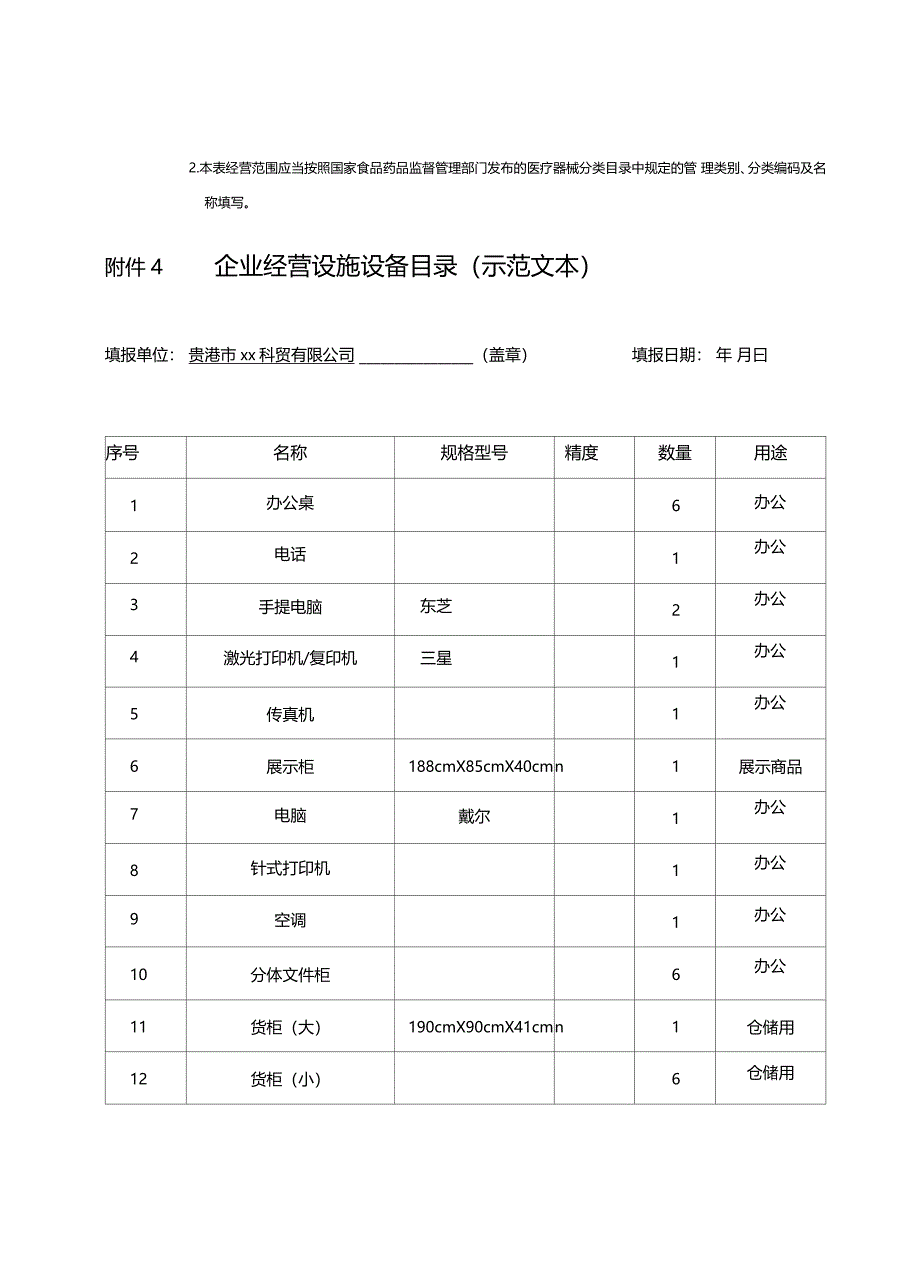 第二类医疗器械变更申请表_第4页