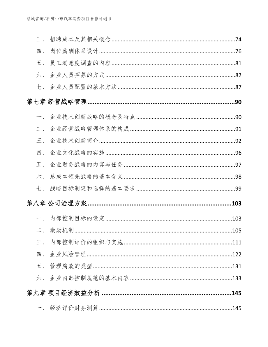 石嘴山市汽车消费项目合作计划书【模板范本】_第4页