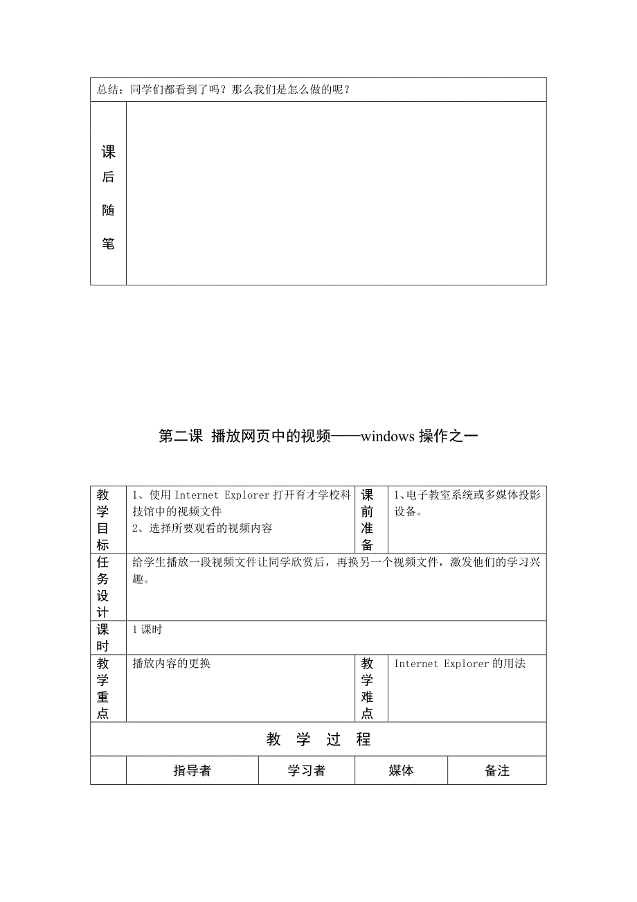 小学一年级信息技术授课计划和教案_第3页