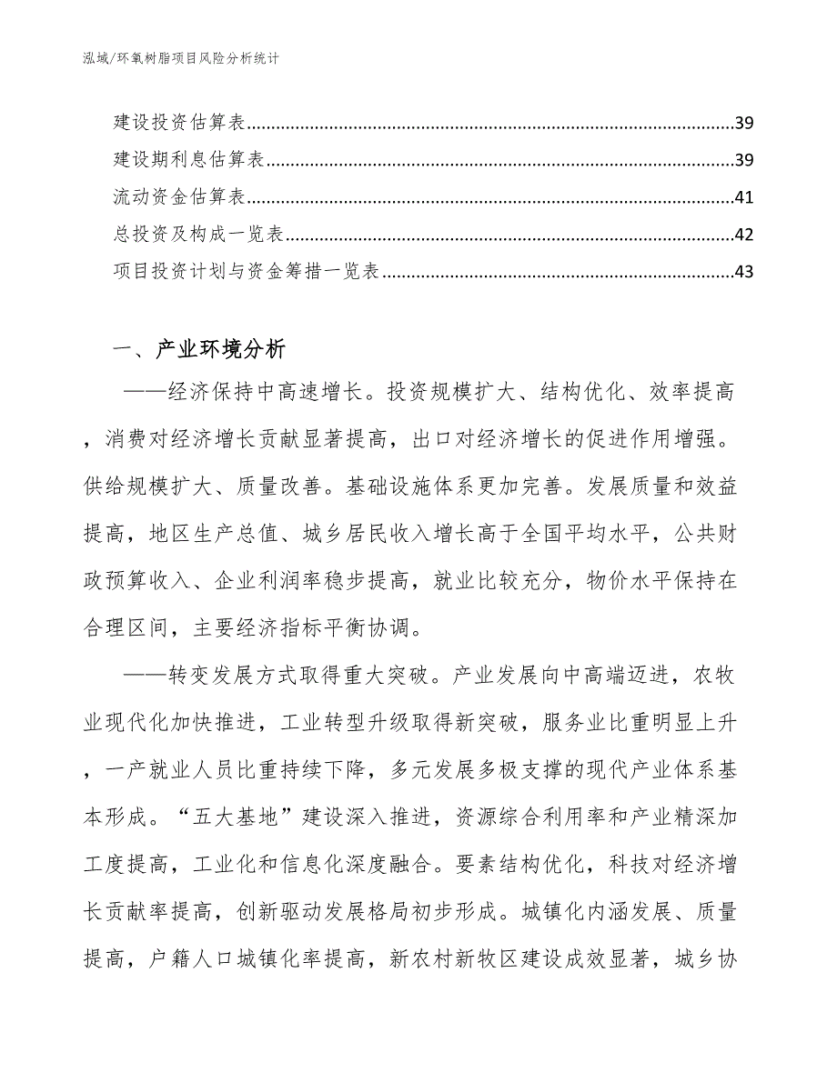 环氧树脂项目风险分析统计【参考】_第2页