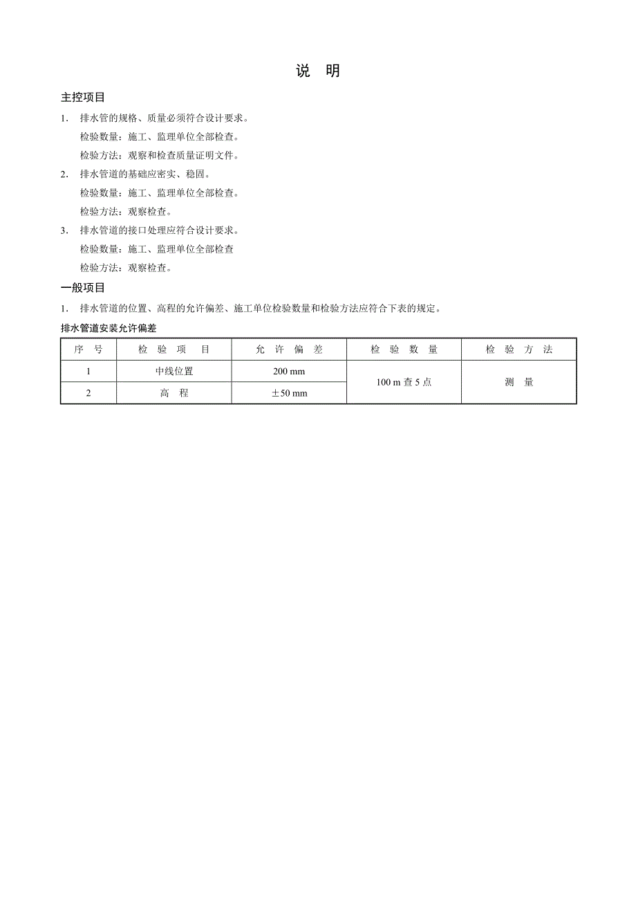 排水管道检验批质量验收记录表_第2页