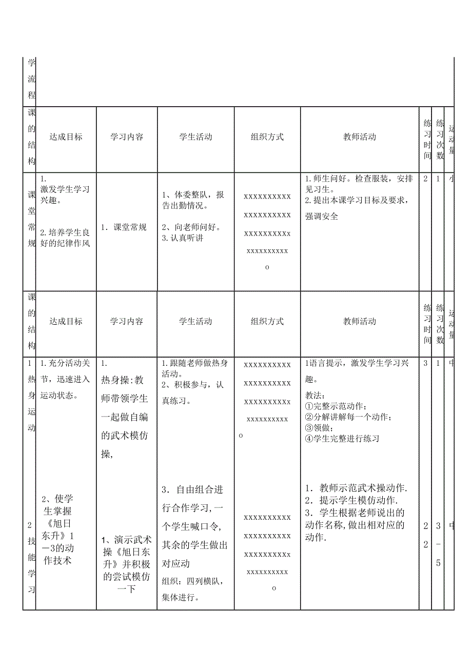 武术操《旭日东升》（1―3）教学设计_第3页