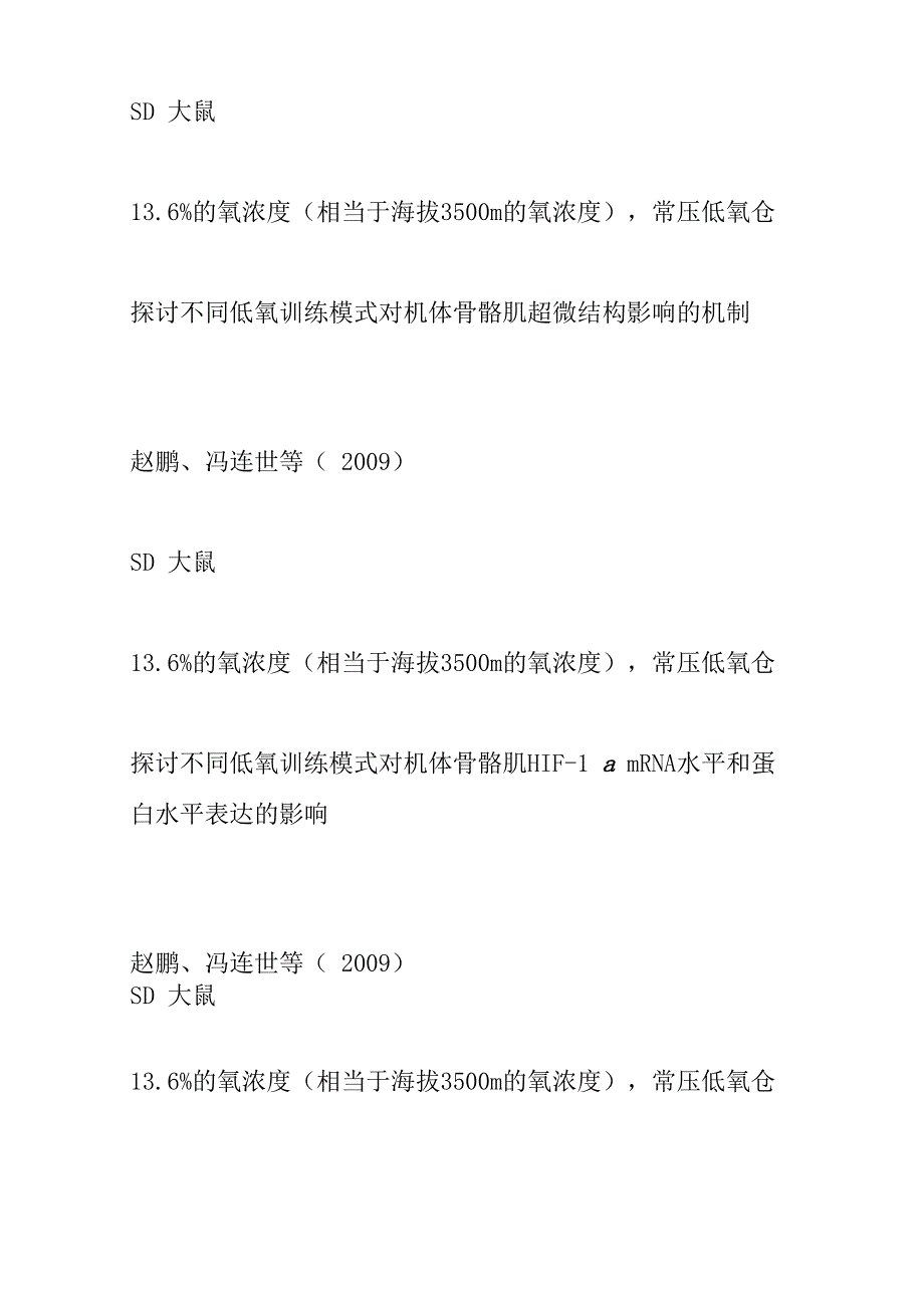 低氧训练动物模型海拔高度的选择_第4页