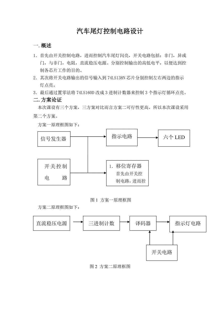 数字电路课程设计汽车尾灯控制电路报告_第4页