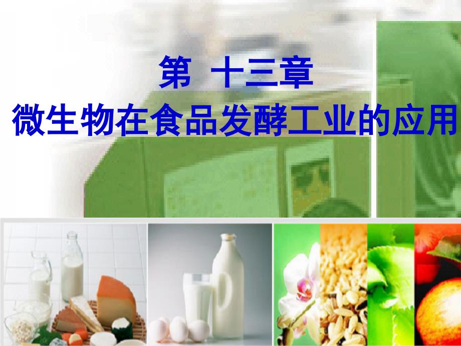 第十三章微生物在食品发酵工业的应用_第1页