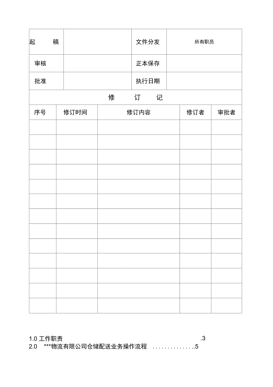 物流中心SOP管理程序_第1页