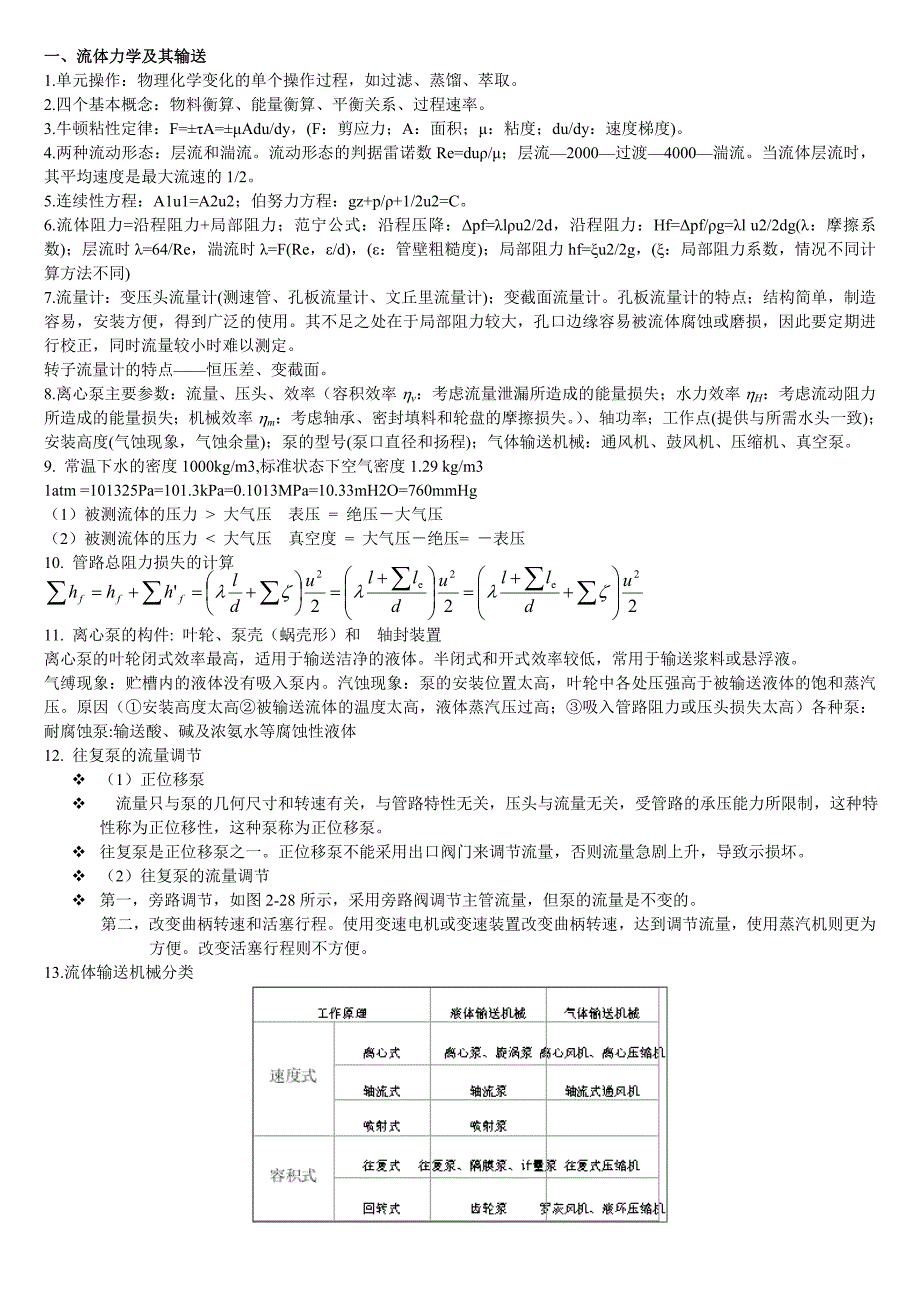 化工原理知识点总结整理_第1页