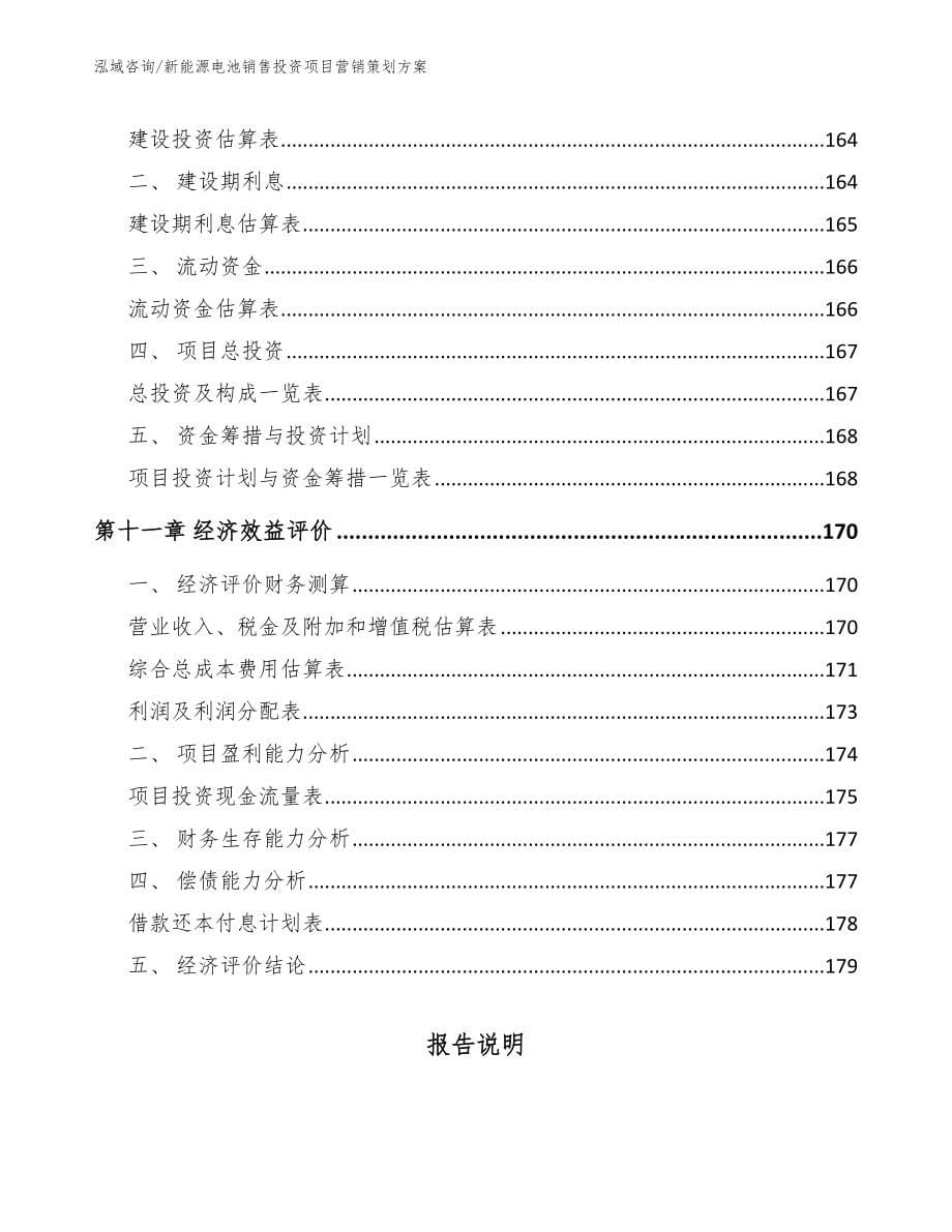 新能源电池销售投资项目营销策划方案_模板范文_第5页