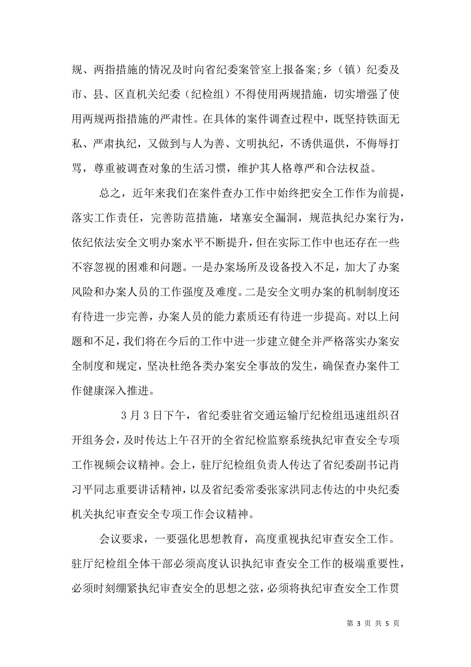 执纪审查安全工作自查报告.doc_第3页