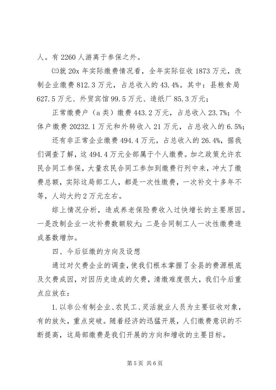 2023年县养老保险费费源及欠费调研报告.docx_第5页