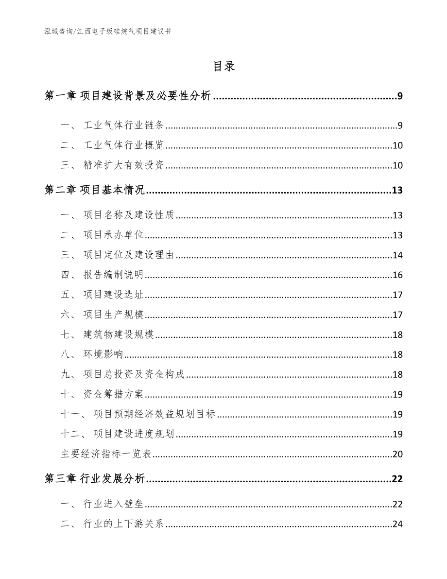 江西电子级硅烷气项目建议书（模板参考）_第2页