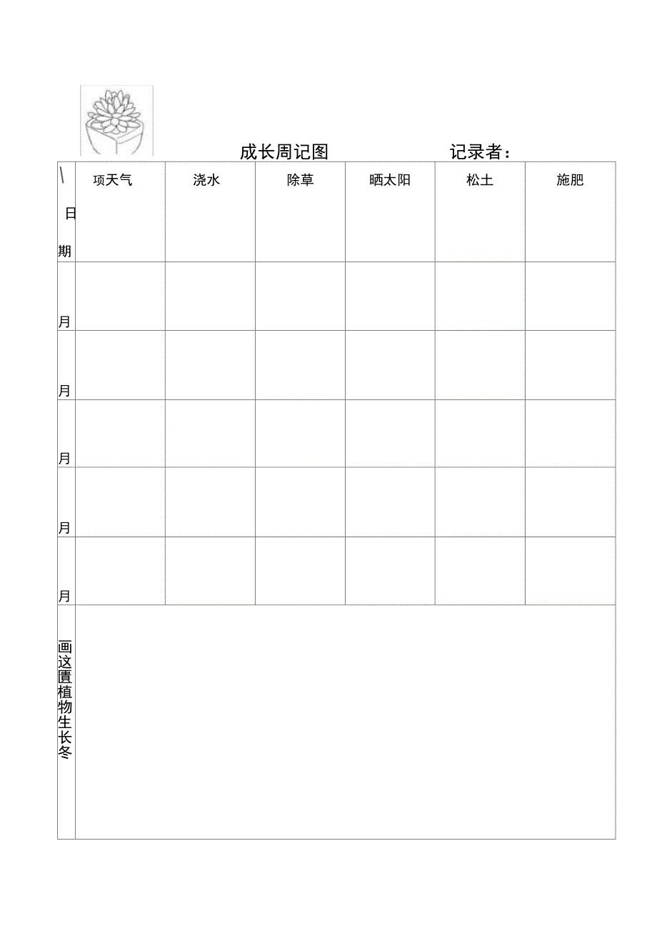 植物观察记录表_第2页