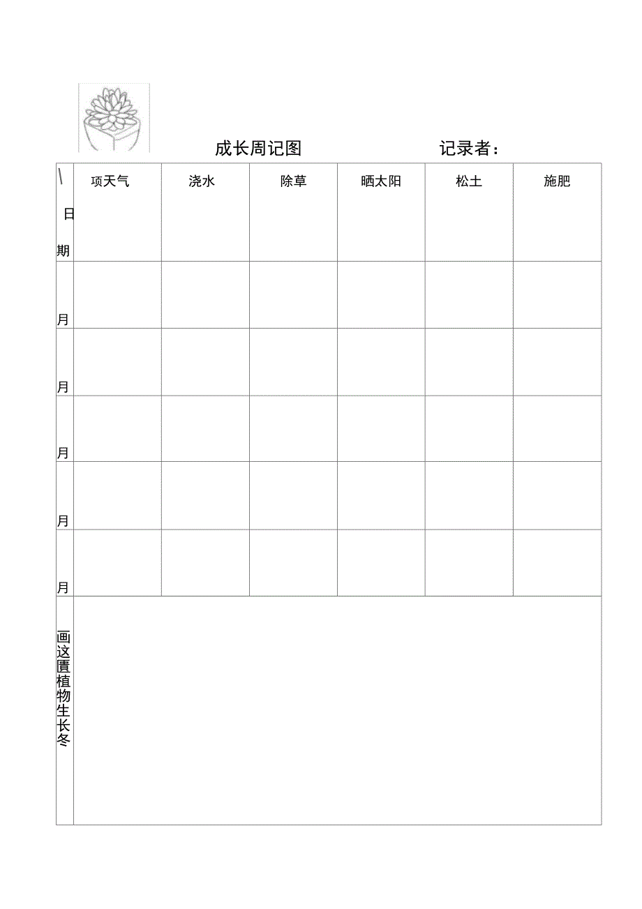 植物观察记录表_第3页