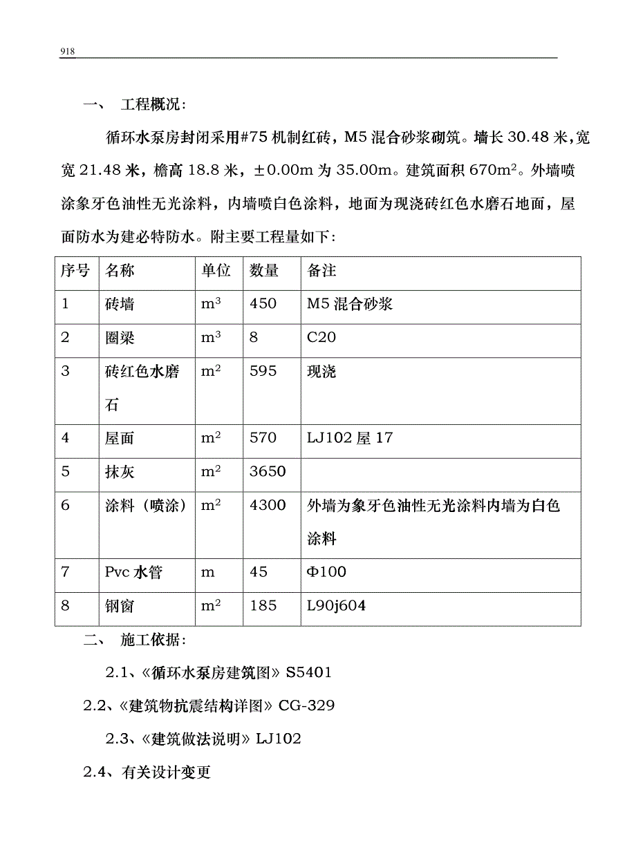 075 循环水泵房建筑工程施工措施kue_第2页