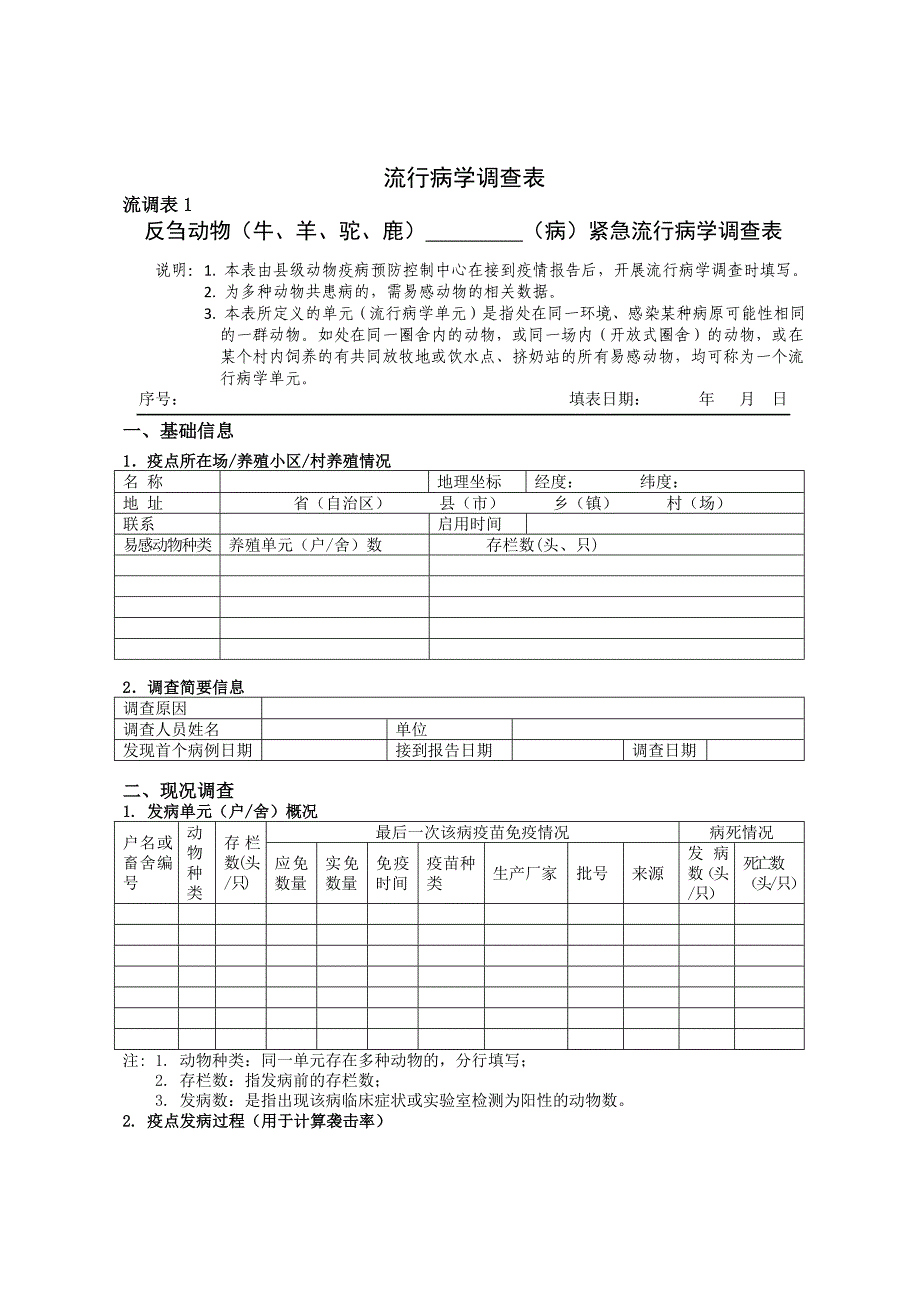 流行病学调查表X_第1页