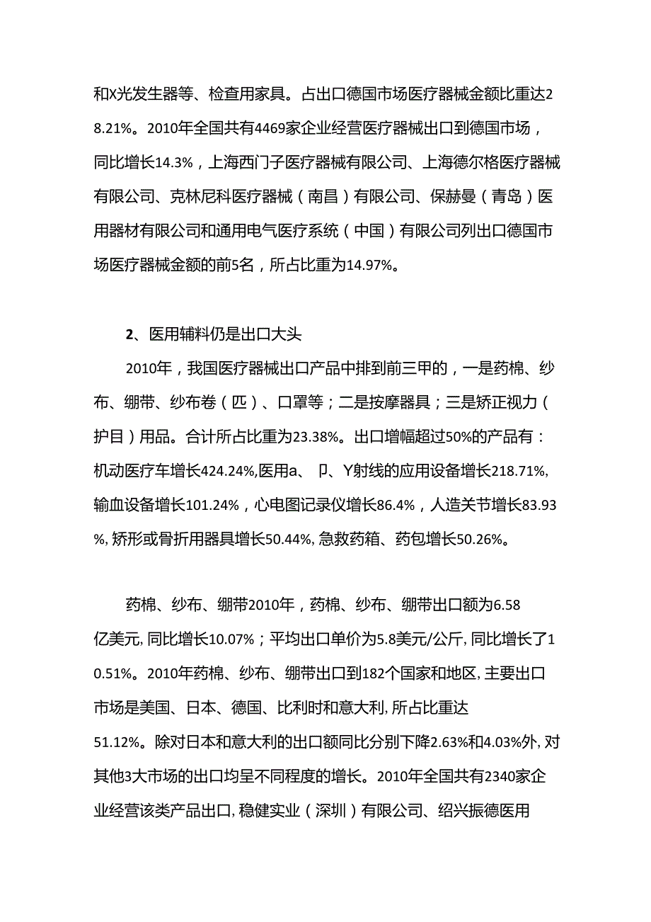 2010年我国医疗器械行业进出口规模分析_第4页