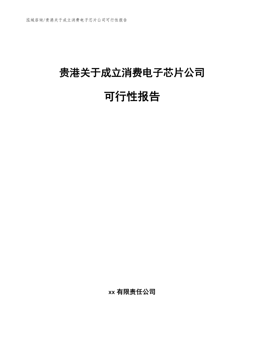 贵港关于成立消费电子芯片公司可行性报告_范文参考_第1页