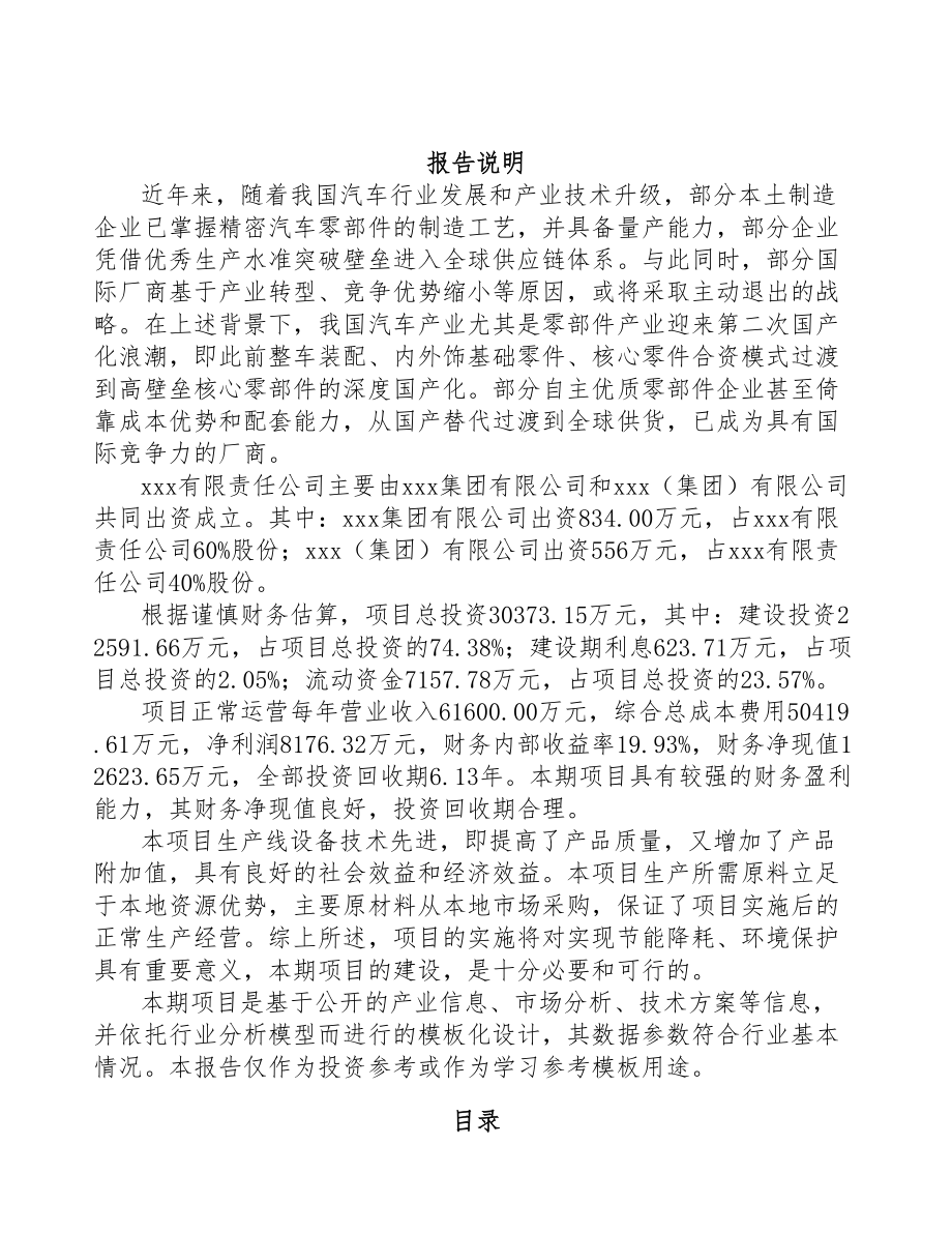 内蒙古关于成立汽车滤清器公司可行性报告(DOC 89页)_第2页