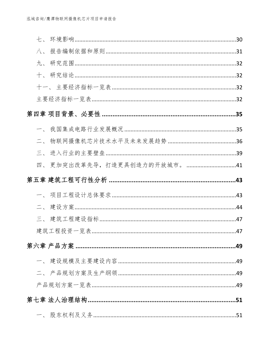 鹰潭物联网摄像机芯片项目申请报告_参考范文_第2页