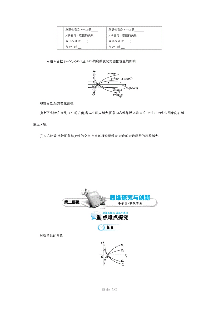 《对数函数的图像与性质》导学案_第3页