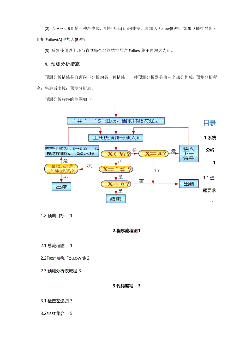 编译原理优质课程设计-LL1文法分析器设计C++语言实现_第4页