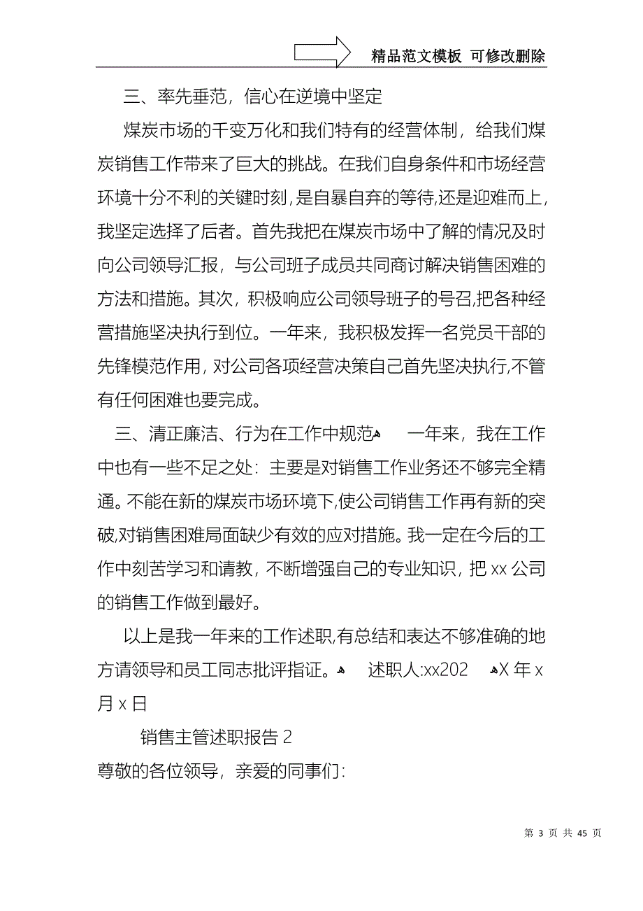 销售主管述职报告集锦15篇_第3页