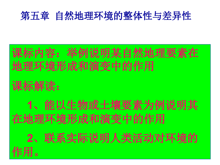 高一地理自然地理环境的整体性与差异性.ppt_第1页