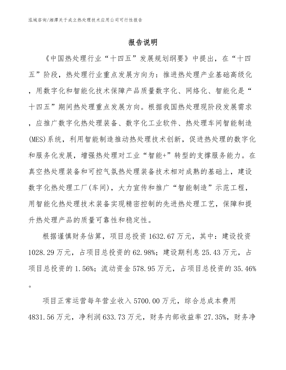 湘潭关于成立热处理技术应用公司可行性报告_第2页