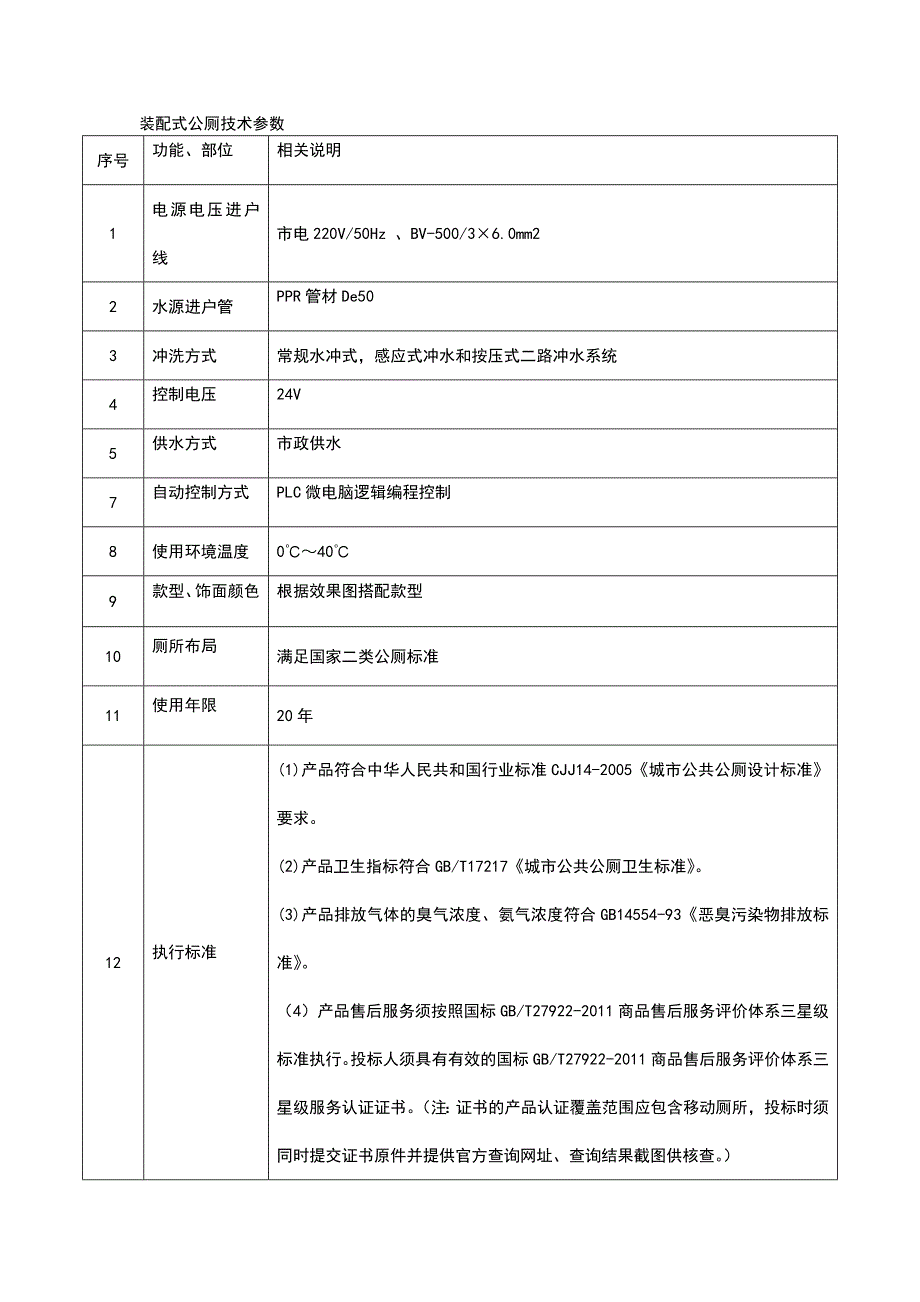 装配式公厕技术全参数_第1页