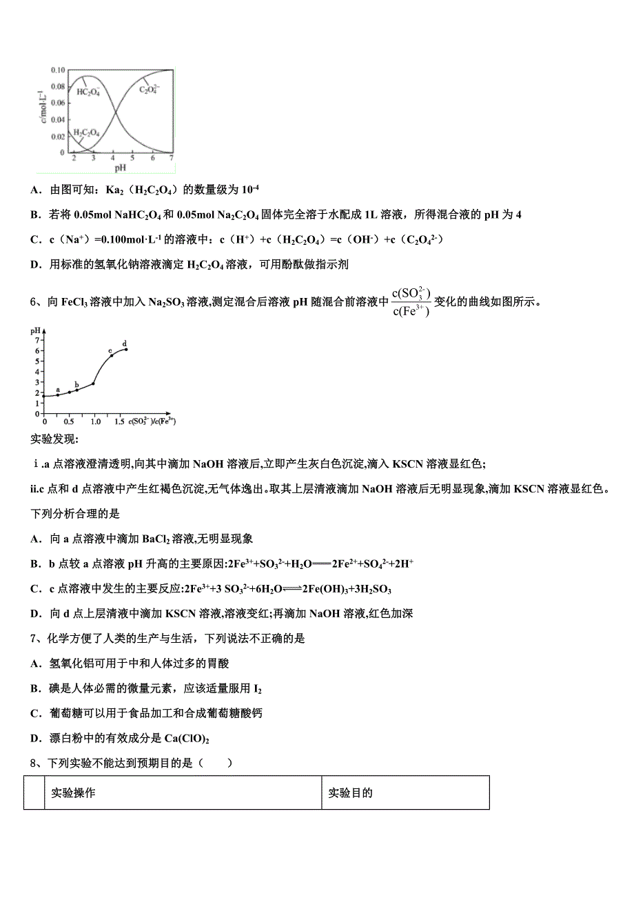 2022-2023学年江苏省盐城市盐城初级中学高三第四次模拟考试化学试卷含解析_第2页