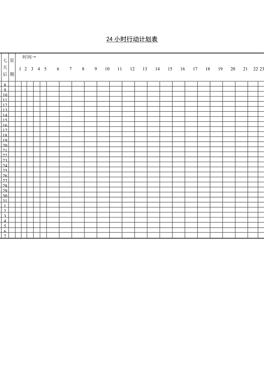 24小时行动计划表格式_第1页