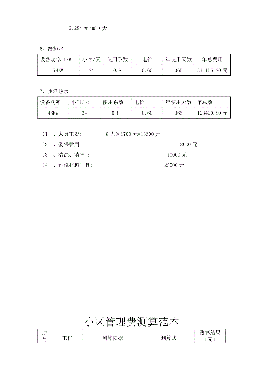 物业设施维修保养费用测算方案_第3页