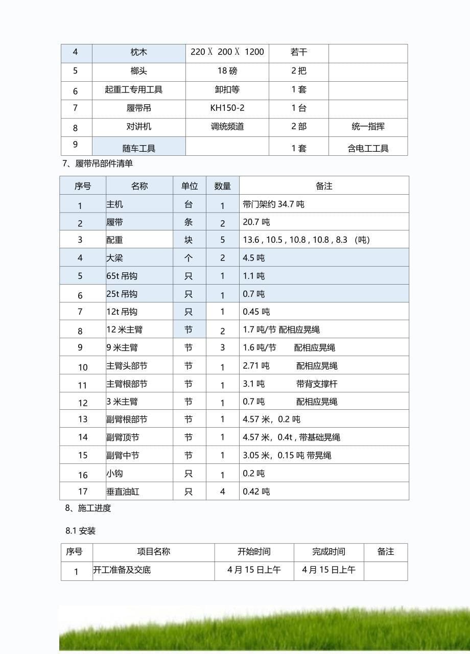 150履带式起重机安装拆除试吊施工技术措施_第5页