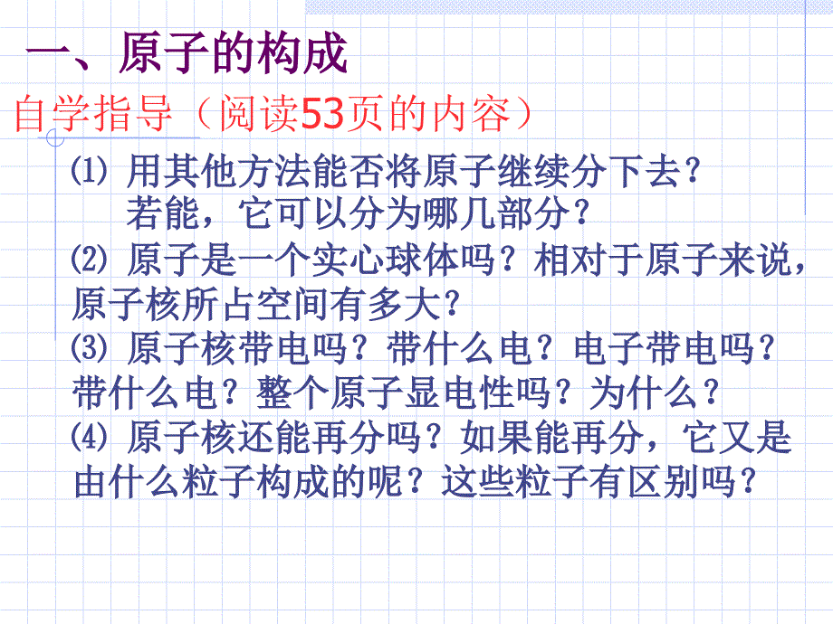 初中化学课题一《原子的构成》课件_第4页