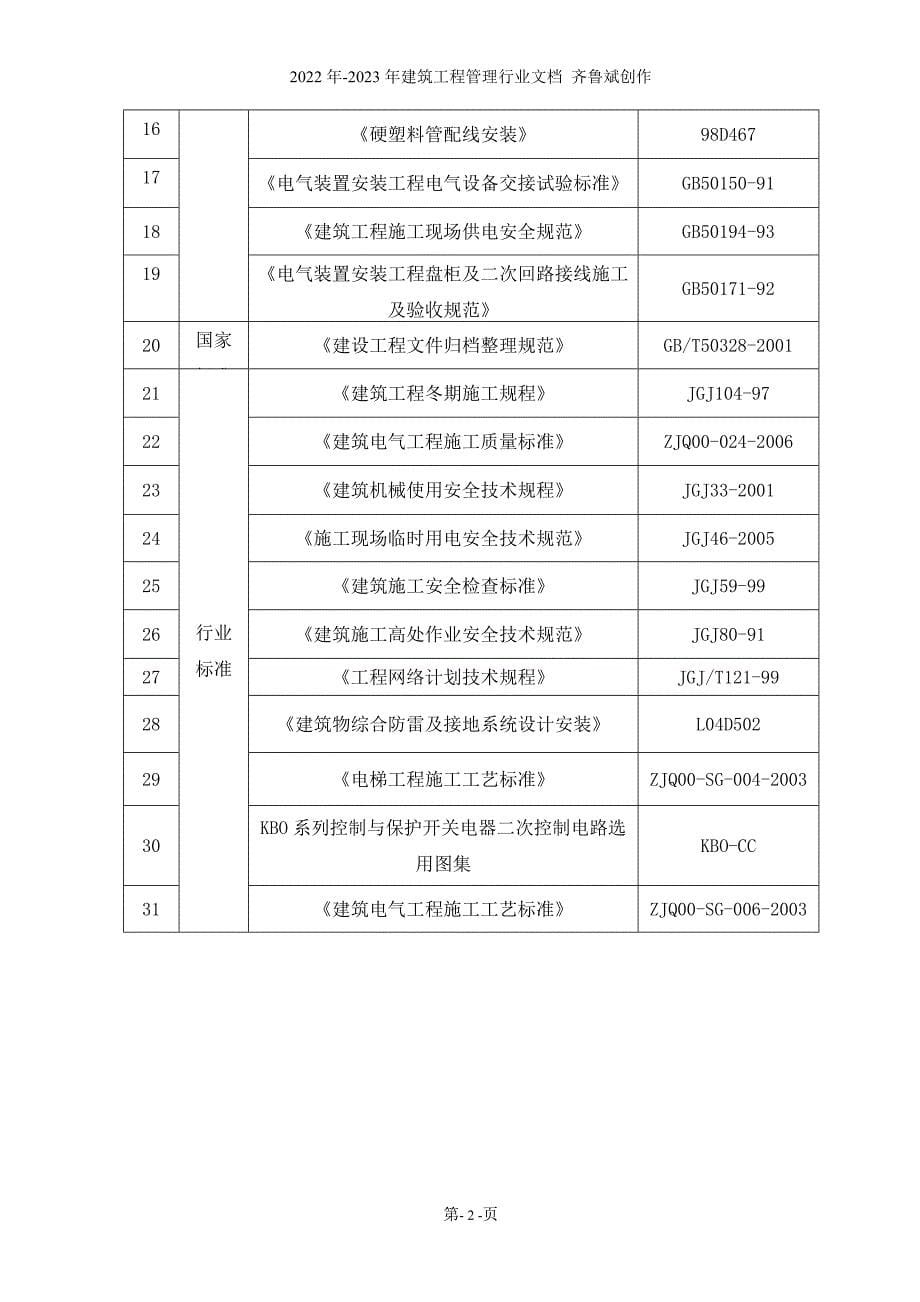 (最终版)第二组团建筑电气施工方案_第5页