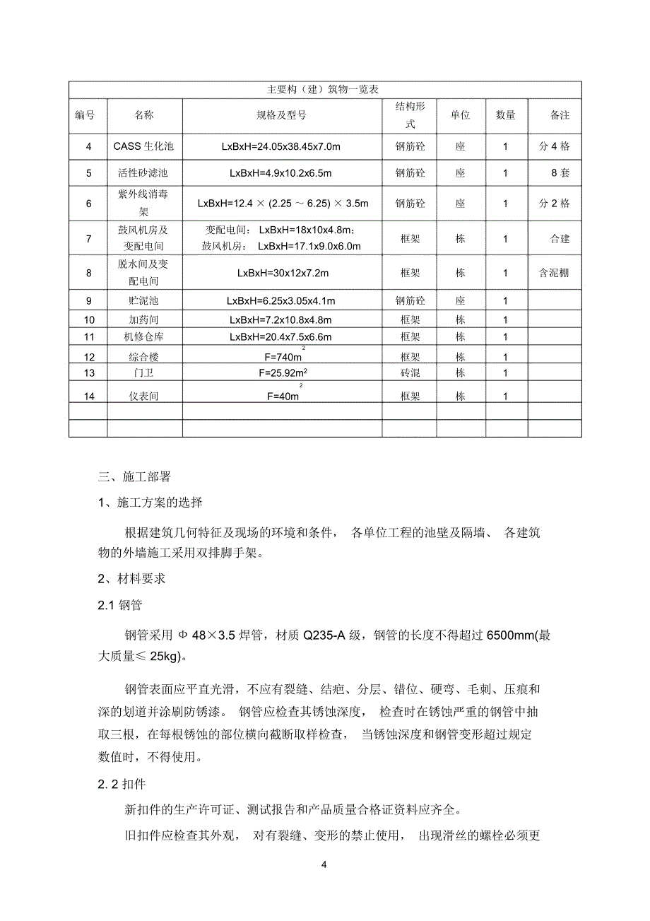 污水处理厂脚手架施工方案精编版_第4页