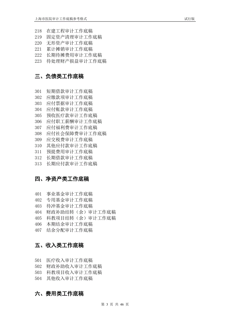 医院年度财务报表和部门决算报表审计工作规程第一部分_第3页