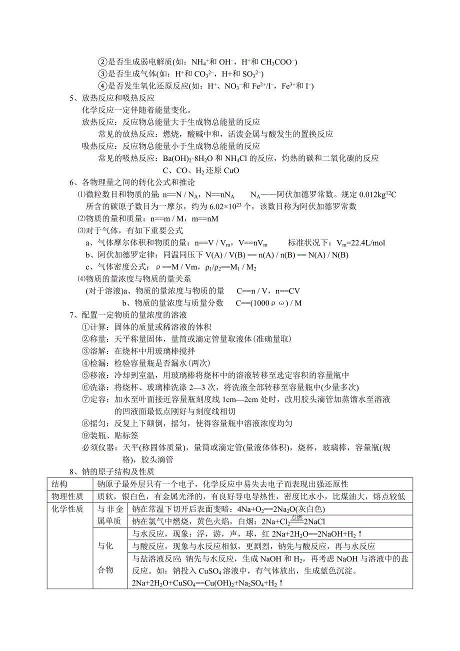 高中化学必修1、2必备考试知识点_第2页